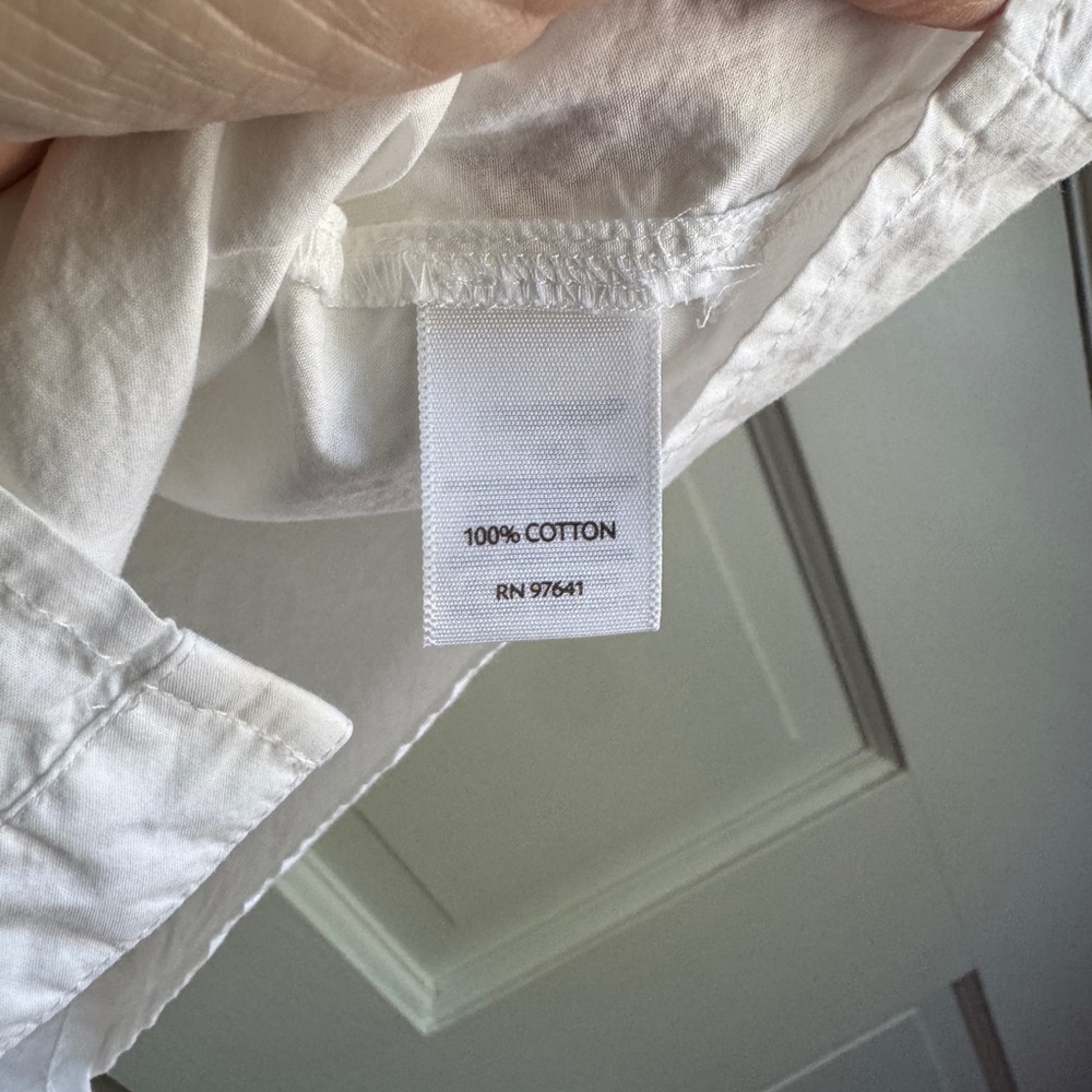 J. Jill 100% Cotton White Pintuck Button Up Blouse - Picture 6 of 6